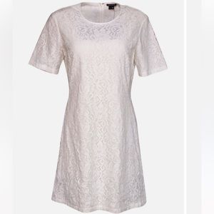 Theory | Dress | Danalice | White Lace short sleeve Mini Dress | size 2